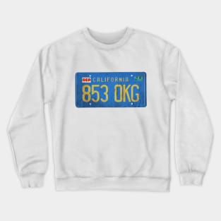 Rockford Files TV Show 1974 Pontiac Firebird License Plate Crewneck Sweatshirt